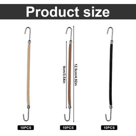 30PCS Bungee Hair Ties, Elastic Ponytail Hooks, Bungee Hair Ties with Hooks for Long Curly Hair, Women's Hairstyle