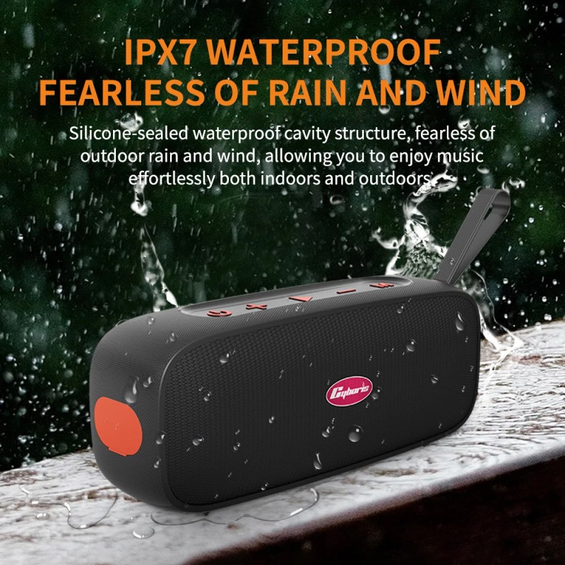 Shockproof Waterproof 40W Wireless Speaker 360° Surround Sound Deep Bass