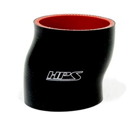 HPS Performance 2-1/2" ID, 6" Length, Silicone Offset Coupler Hose, High Temp 4-ply Reinforced, Black (HTSOC-250-L6-BLK)