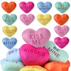 Menkxi 12 Pcs Valentine's Day Plush Conversation Heart Pillow Toy