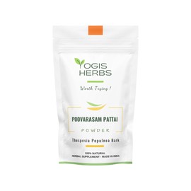 YOGIS HERBS Poovarasam Pattai Powder – Herbal Thespesia Populnea Bark – 100% Natural & Pure (3.5 oz.)