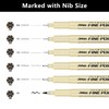 MOTIBACK 6 PCS Fineliner Drawing Pens Set – Black Fine