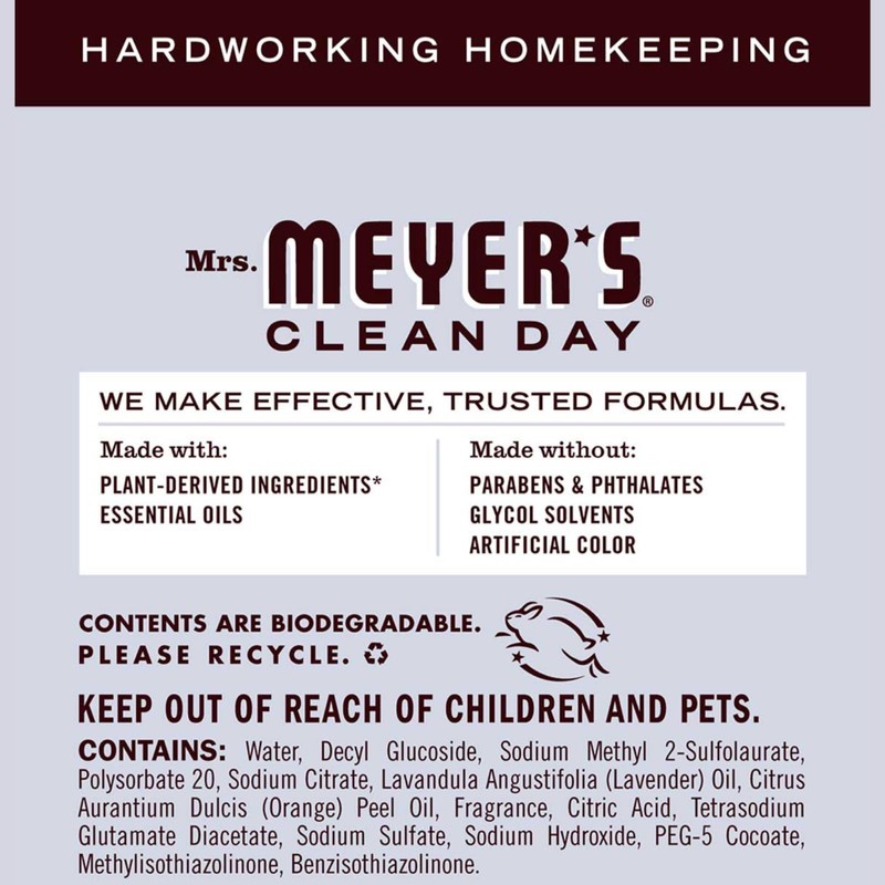MRS. MEYER'S CLEAN DAY Lavender Variety Pack, 4x Concentrated Laundry