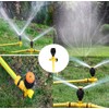 LXLM 360° Rotating Garden Lawn Sprinkler, Yellow, Rotary, 3PCS