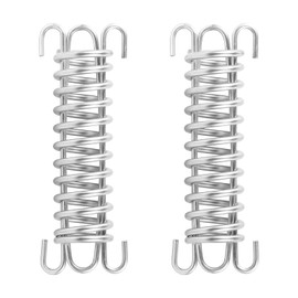 2 Pcs Stainless Steel Absorbing Spring, Heavy-Duty Porch Swing Spring and Tent Rope Spring Buckle for Hammock Chair, Punching Bag, Dog Leash, Camping and Outdoor Use