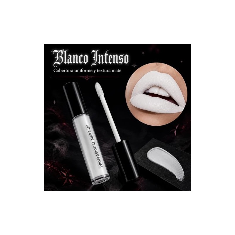 Lápiz Labial Blanco para Halloween, Maquillaje Halloween