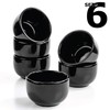 Urban Lifestyle 6 x Round Sauce Bowls Black Kuro (6