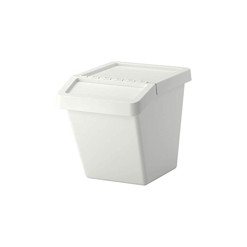 IKEA Sortera Recycling Bin with Lid White 702.558.99 Size 16