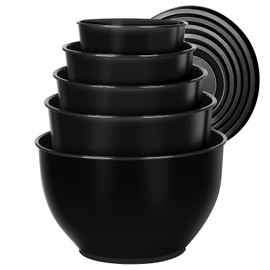 Greentainer Salad Bowl Set with Lid, 10-Piece Plastic Mixing Bowl, Stackable Mixing Bowls with Lids for Kitchen, Large Bowl Set, Serving Bowls Ideal for Mixing and Serving