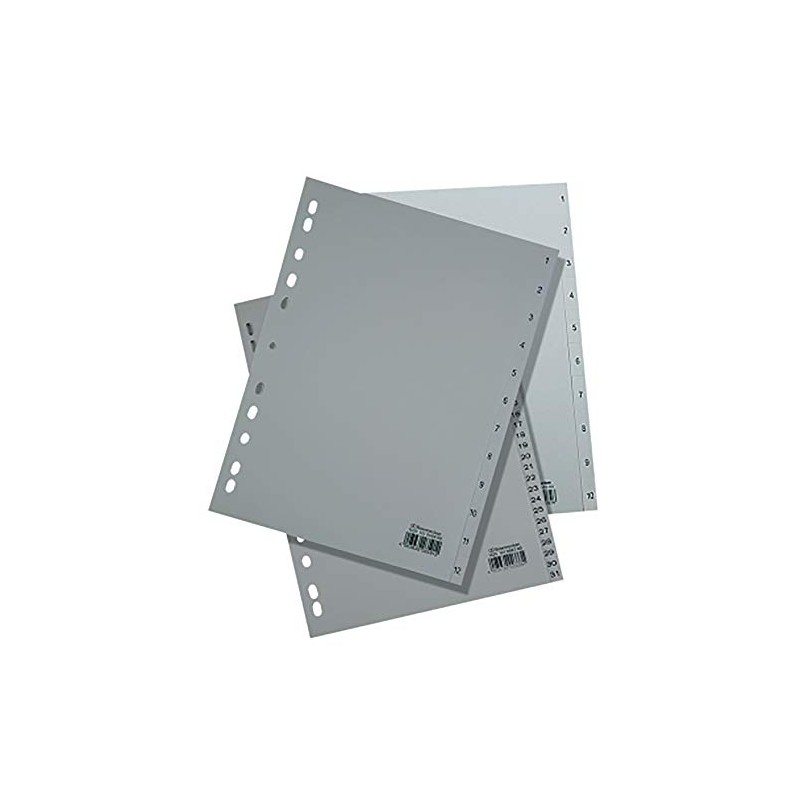 Soennecken Index 1576 DIN A4 1-5 Full Height Polypropylene Grey