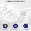 Jetec Valance Clips 2.5 Inch Arc-Shaped Clear Plastic Valance Retainer