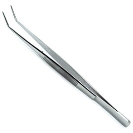College Cotton Dental Tweezers 16cm Plier Surgical Forcep Diagnostic Serrated Tip Instruments