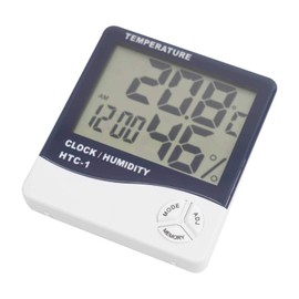DIGIFLEX Digital LCD Temperature and Humidity Meter Clock Alarm