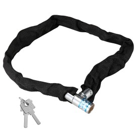 Acooruiteng Bike Lock Bicycle Lock Heavy Duty Bike Locks Chain Lock Bike Chain Lock Bicycle Locks Chain Motorbike Lock with 2 Keys and Cover for Bike Motorcycle Scooter 65cm
