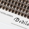 Dedila Brown Cluster DIY Eyelashes Extensions 120pcs Individual Wide Stem