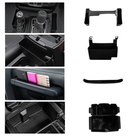 ETL INDUSTRIES 4PCS Center Console Organizer Storage Box Fits 2018-2023 for Jeep Wrangler JL JLU & Gladiator JT Gear Shift Console Tray Organizer, Hanging Armrest Storage Box, Co-Pilot Organizer