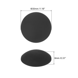 uxcell 4Pcs Door Stopper Wall Protector, 30mm/1" Black Self Adhesive Bumper PVC Doorknob Buffer Guard for Home Office Door Stop