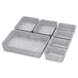 helit H6131082 – Drawer Organiser, 7 Pieces, Felt Storage Box