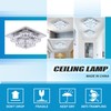 FRIXCHUR Crystal Ceiling Light Square Chandelier Modern LED Flush Mount