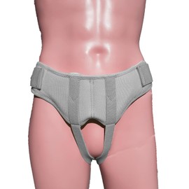 Professionally Designed Adjustable Hernia Belt Support Compression Truss Brace Reducible Inguinal Abdominal Relief with Advance Removable Pads - Post & Pre Surgery Hernia Belt by SC (S, Grey)