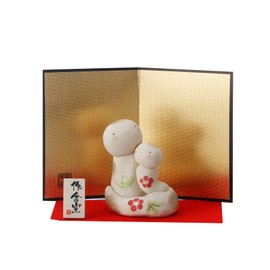Craftman's House 2025 Year of the Year of the Year of the Year of the Year of the Year of the Year of the Snake Heartwarming Decoration (Parent and Child) Mino Ware