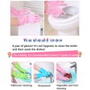 4 Pairs Rubber Gloves Reusable Dishwashing Gloves Soft Waterproof Household