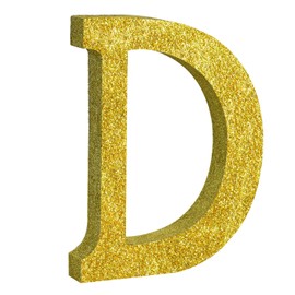TONIFUL 8 Inch Gold Glitter Letter D Table Centerpiece A-Z Gold Birthday Party Decorations,Gold Alphabet D for Birthday,Chrismas,Graduation,Bridal Shower,Wedding,Anniversary Party Supplies