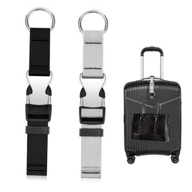 Pack of 2 Suitcase Webbing, Travel Accessories, Luggage Strap, Add a Bag for Suitcase Accessories, Backpack Straps with Metal Buckle, Travel Essentials, Carry Additional Luggage and Free Your Hands