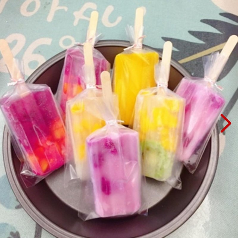 Popsicle Bags Sealable, Ice Cream Bags For Ice Pops, Self-adhesive
