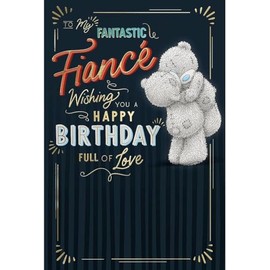 Me To You Tatty Teddy Fantastic Fiance Happy Birthday Card