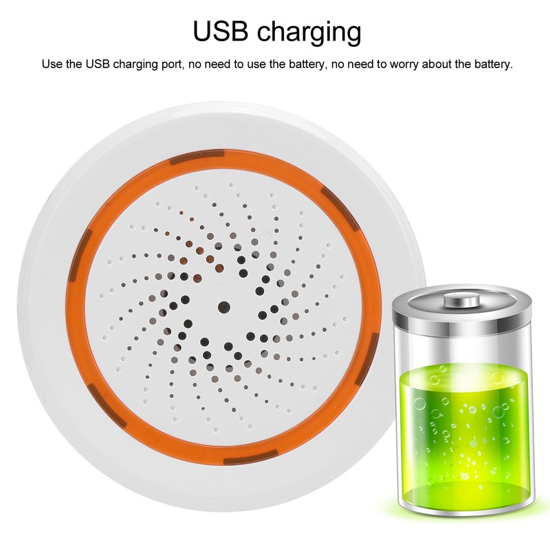 Smart Sensor for TUYA VoiceActivated Wireless AcoustoOptic Temperature Humidity 3