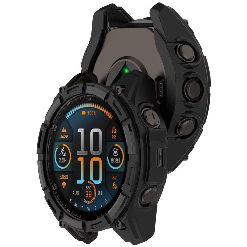 FTRONGRT Case Compatible with Garmin Fenix 8 Solar 47mm, Soft
