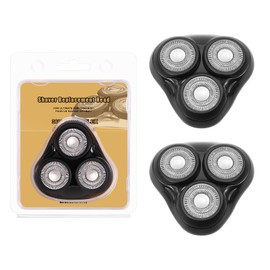 Universal Rotary Replacement Shaver Head,Compatible with Remington Shaver Series,for R3,R4,R5,R6,R7,R8,SP-3141 and SP-5161 Foils/Blades (Black(2 Count))