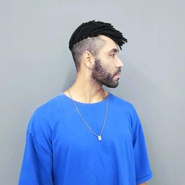 IXIMII 100 Strands 4 inch Permanent Locs Extensions Human Hair 0.4cm Natural Black Handmade Dreadlock Extensions Soft Human Dreads with Comb and Needle for Men Women Kids