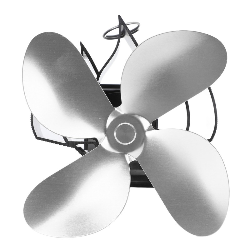 Wall Mounted Fireplace Fan 4 Blade Heat Powered Wood Stove