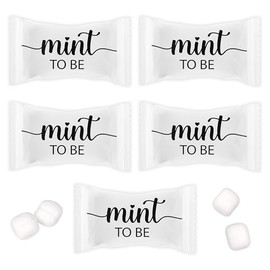 Gift Boutique Bridal Shower and Wedding Buttermints, Mint to Be Party Favors, 100 Count Individually Wrapped Cream Mints, 13 oz Candy Buffet Dessert Table Treats