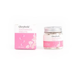 CEADESIGN GlorySmile Purple Toothpaste Tablets-30PCS Remineralizing Toothpaste, Chewable Travel Size Vegan Tabs,Glass Jar Oral - Specification: Cherry Blossom 30PCS