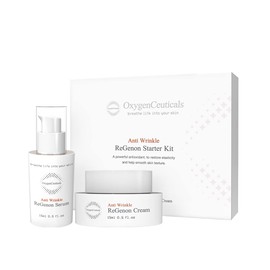OxygenCeuticals ReGenon Starter Kit – 2-Step Anti-Aging System with Antioxidant Serum & Cream, 20,000ppm of Idebenone