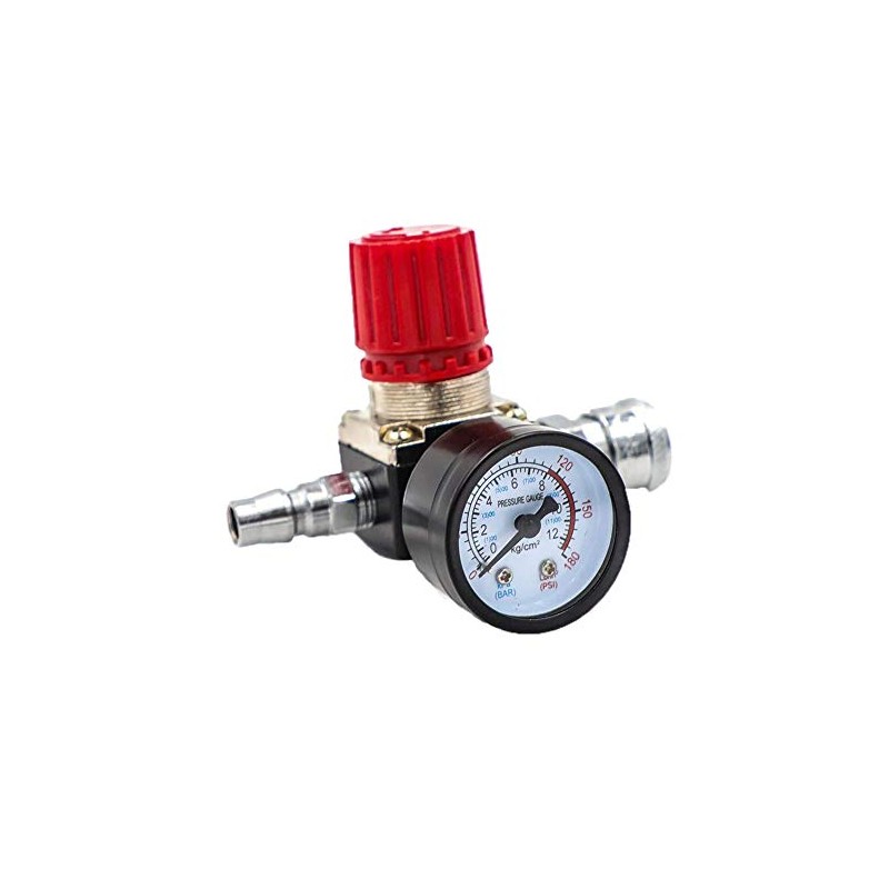 3 Way Air Compressor 1/4" Pressure Regulator Gauge 140PSI Control
