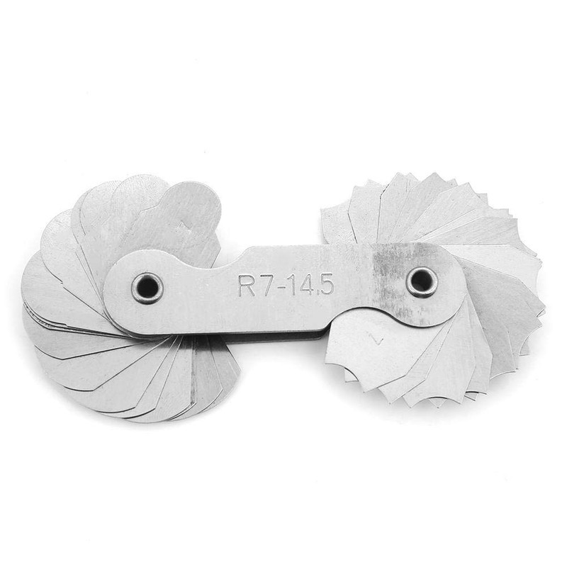 4pcs Radius Gauge, Radius Gauge, Stainless Steel Gauge Measuring Tool,