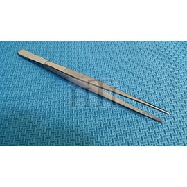 THUMB LAB TWEEZERS DRESSING DISSECTION FORCEPS 8" SERRATED ECONOMY GRADE ( HTI BRAND)