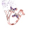 STOBAZA Anillo para Mujer Ladies Rings 3pcs Adjustbale Ring Rose