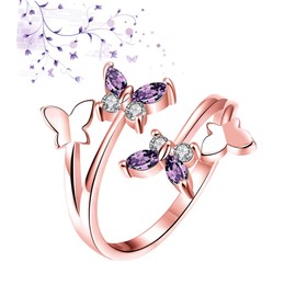 STOBAZA Anillo para Mujer Ladies Rings 3pcs Adjustbale Ring Rose Gold Ring 18 k Gold Ring Open Ring Split Ring 18k Modeling Women’s Rings Womens Band Rings