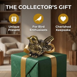 Veemoon Brass Bird Ornament Small Vintage Bird Figurine for Collectors Home Office Desk Bookshelf Coffee Table Display