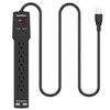 AWELTEC 6-Outlet Surge Protector Power Strip with 2 USB Ports