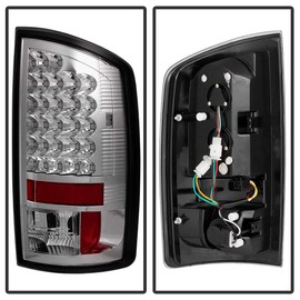 ACANII - For 2002-2006 Dodge Ram 1500 03-06 Ram 2500 3500 Chrome LED Rear Tail Lights Brake Lamps Replacement Left+Right