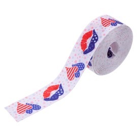 KONTONTY 1 Roll Independence Day Ribbon Yards Wide Festive Wrapping Decor for DIY Crafts Present Boxes for Celebrations and Parties