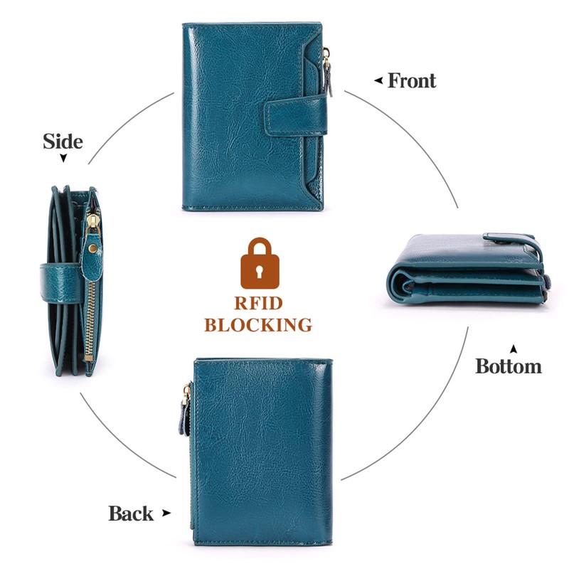 SENDEFN Women's Small Purse Women's Genuine Leather with 14 Card
