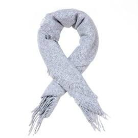 Durio Women's Winter Triangular Scarf Autumn Scarf Soft Blanket Scarf Cashmere Scarf Elegant with Fringes, gray