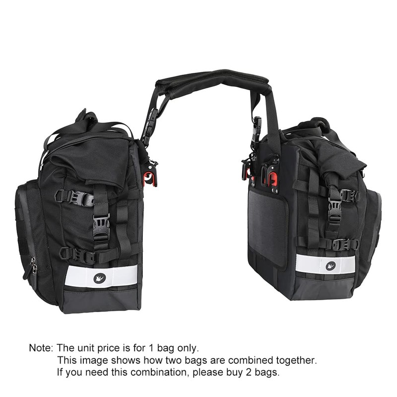 Rhinowalk Motorcycle Saddle Bag Waterproof Motor Pannier Bag Luggage Pack